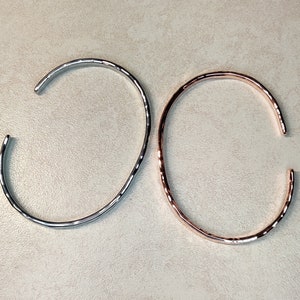 Anklet or Bracelet In Zinc Or Copper Single Or As A Set About 5 to 6 mm or About 0.2 inches Wide image 3