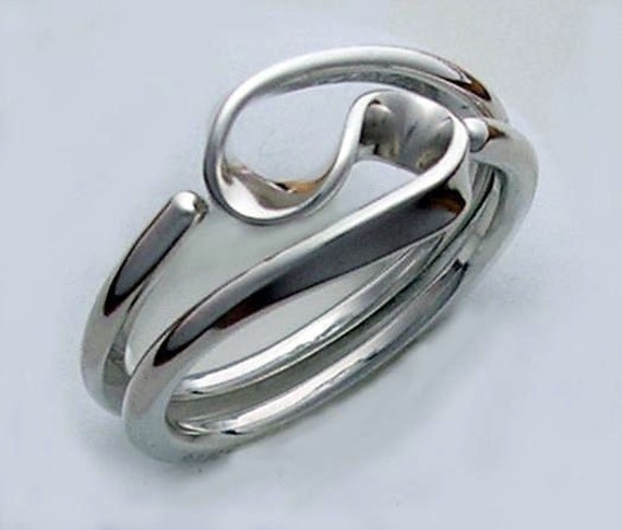 Energy Ring™ Two Turn Vortex Energy Ring ™ in 12 Gauge Sterling