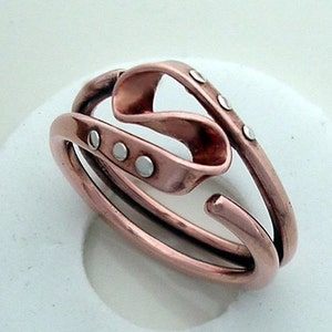 Pure Copper Vortex Energy Ring Goes Steampunk With Rivets - Etsy