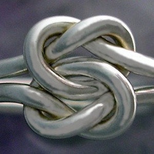 14 Gauge Double Love Knot Ring in Sterling Silver