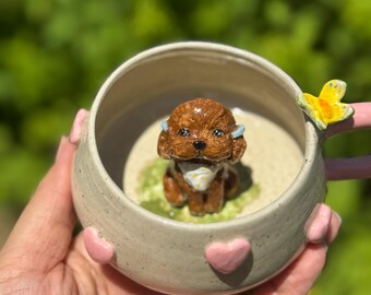 Hidden Animal Cup/Custom/Personalized Dog or Cat Coffee Mug/Custom Pet Portrait/Perfect Gift for Dog/Cat Lovers/Custom Pet Illustration Mug