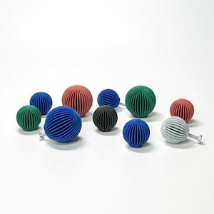 Minimalistische kastknop – geribbelde bollen | Elegante stijl | Kleur ladetrekker | Twee maten