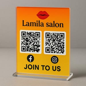 Custom Acrylic QR Code Sign | Business Display for Scan to Pay, Venmo, Social Media, WiFi Menu, and Table Payment Reviews