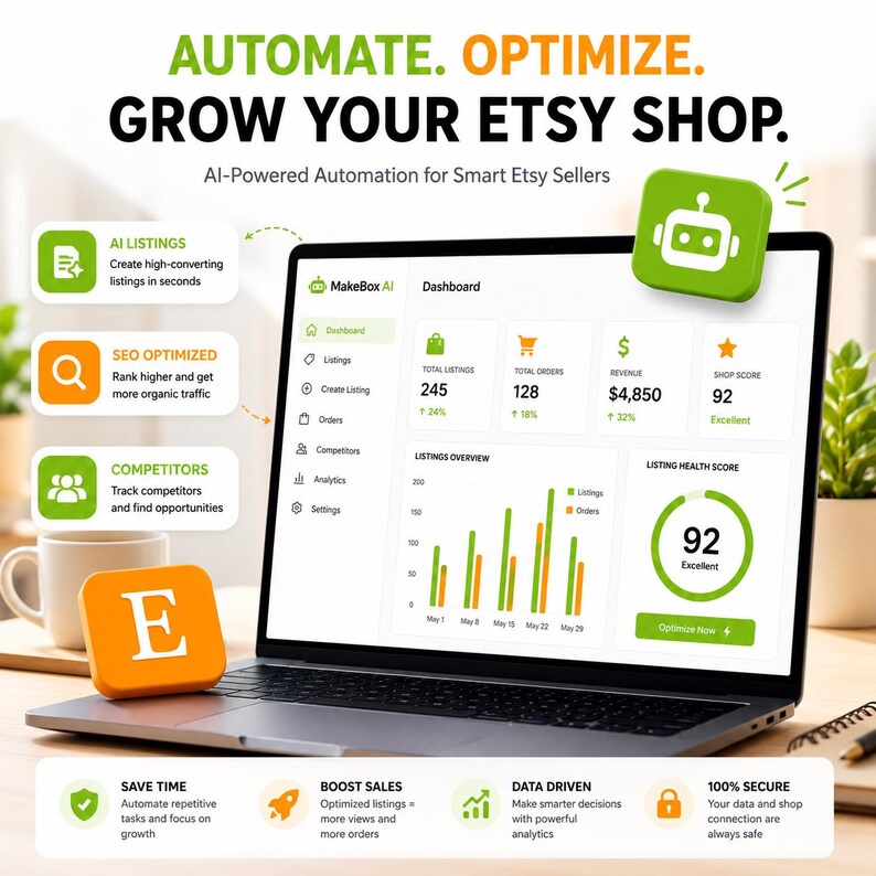 Etsy AI Listing Generator, Keyword Research, SEO Optimizer, Competitor Analysis, Listing Health Score, All-in-One Etsy SEO Tool for Sellers image 20