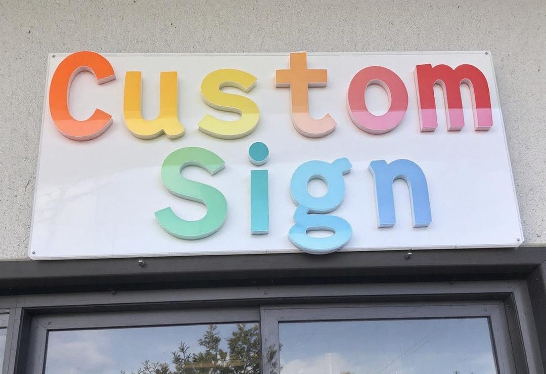 Optional Lettering Custom Acrylic Logo Sign: 3D Wall Letters With Optional LED - Etsy