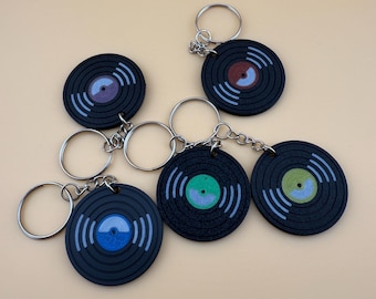 Retro Vinyl Record NFC Keychain – 3D‑Printed Music Gift for Spotify & Apple Music Lovers