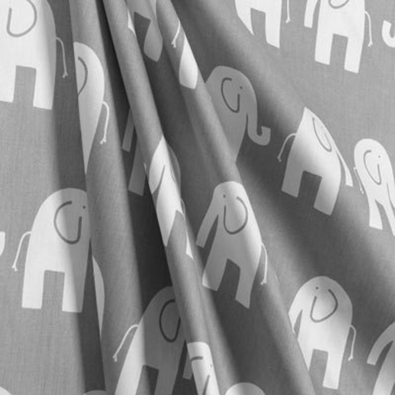 Grey And White Elephant Curtains 30 Off Kids Room Baby Nursery
