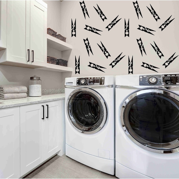 Laundry Wallpaper - Etsy