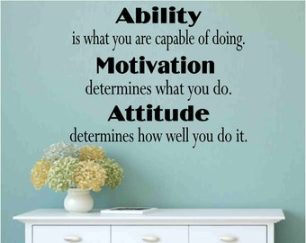 Attitude Wall Decal Etsy