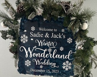 Winter Wedding Decal for Sign Making Christams Vinyl Decal for Mirror Plexiglass Party Christmas Welcome Snowflakes Decal Transfer Sticker