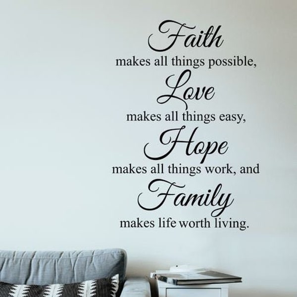 Faith Wall Decal Etsy