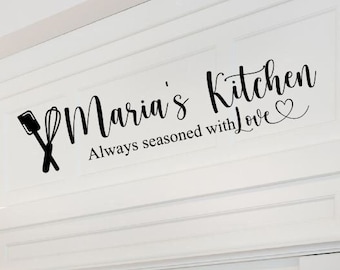 Personalized Kitchen Wall Decal Sticker Custom Name Wall Art Pantry sign Vinyl Wall Lettering Wall Transfer K-113