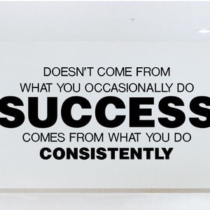 Success Office Wall Decal Vinyl Wall Quote Business Office Wall Art Motivational Art Wall Decal Vinyl Lettering For Walls Work Out Gym-0-109