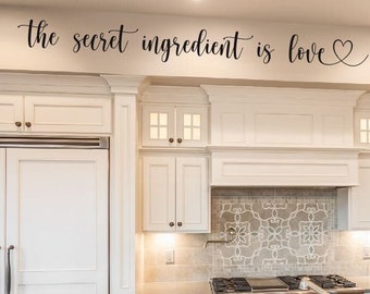 The secret ingredient is love Kitchen wall Art Decor Vinyl Wall Lettering Kitchen Decoration Wall Decal Transfer K-106