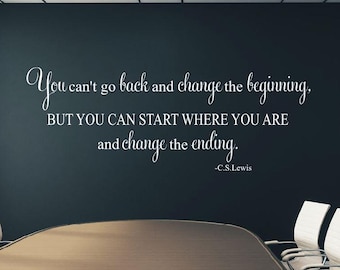 CS Lewis inspirational Wall Quote Motivational  Wall Decal Teacher Vinyl  Classroom Wall Lettering Office Business Lettering -s-172
