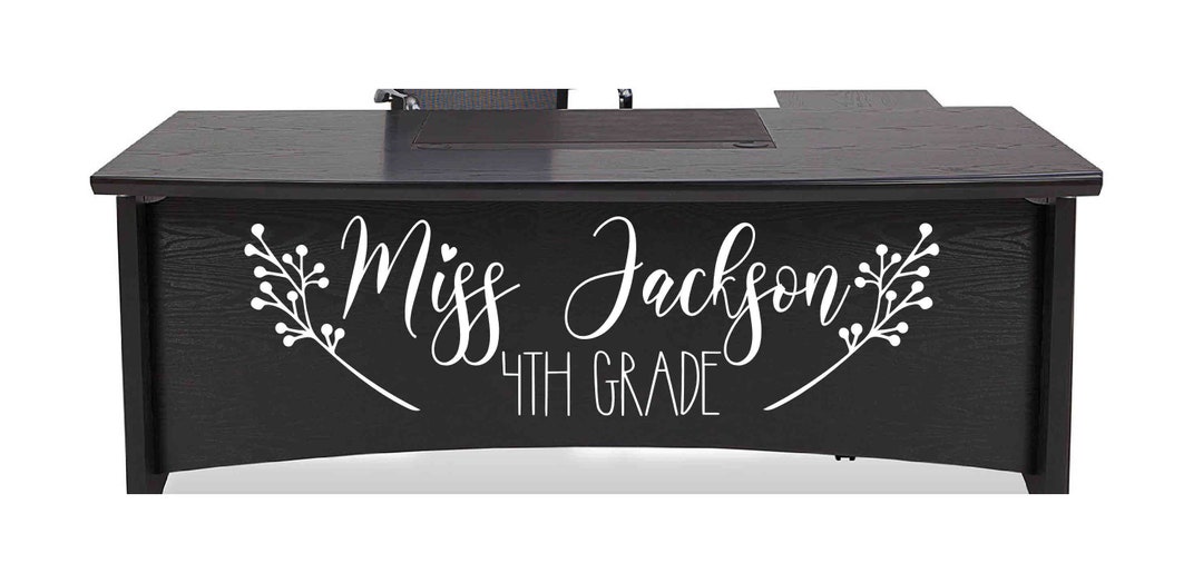 Teacher Name Personalized Teacher Desk Decal Classroom Decor Vinyl Wall ...