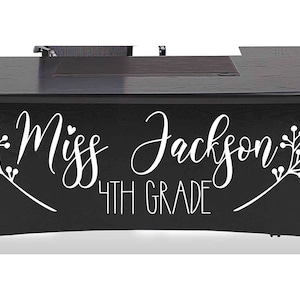 Teacher Name Personalized Teacher desk decal classroom decor vinyl wall decal teacher decal growth mindset farmhouse style-S-126