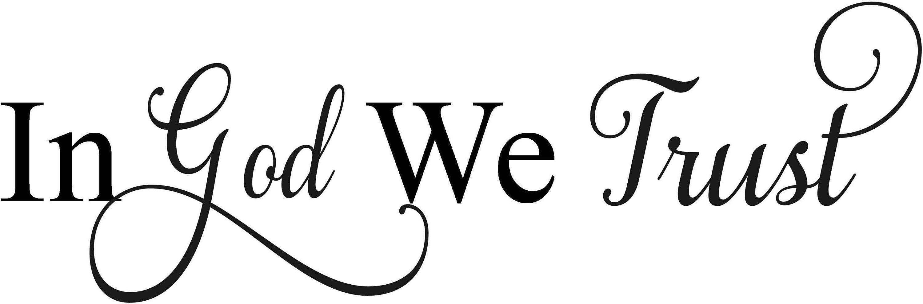 In God We Trust Wall Decal Vinyl Wall Lettering American Decor Etsy