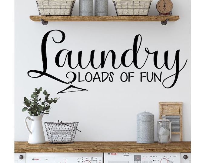 The Laundry Room Loads of Fun Plaque en métal vintage Décoration murale The Laundry Room Loads of Fun Plaque en métal vintage Décoration murale
