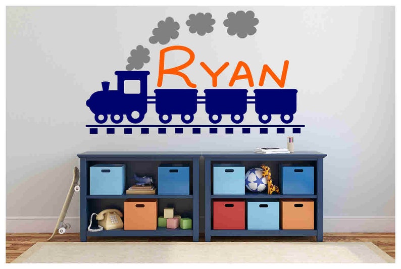 Personalized Train Wall Decal Custom Name Boy Nursery Vinyl Etsy