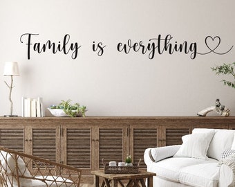 Family is everything wall decal  Vinyl Wall Lettering Farmhouse Decor picture wall decal Wall Quote-H-151