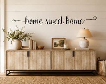 Home Sweet Home Wall Decal Farmhouse Decor Vinyl Wall Lettering H-143