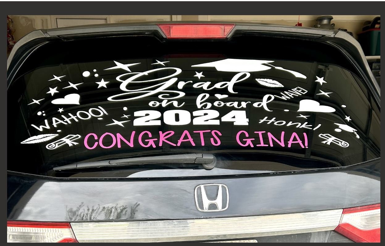 Graduation Decal Custom Name Graduation Party Decoration Graduation ...