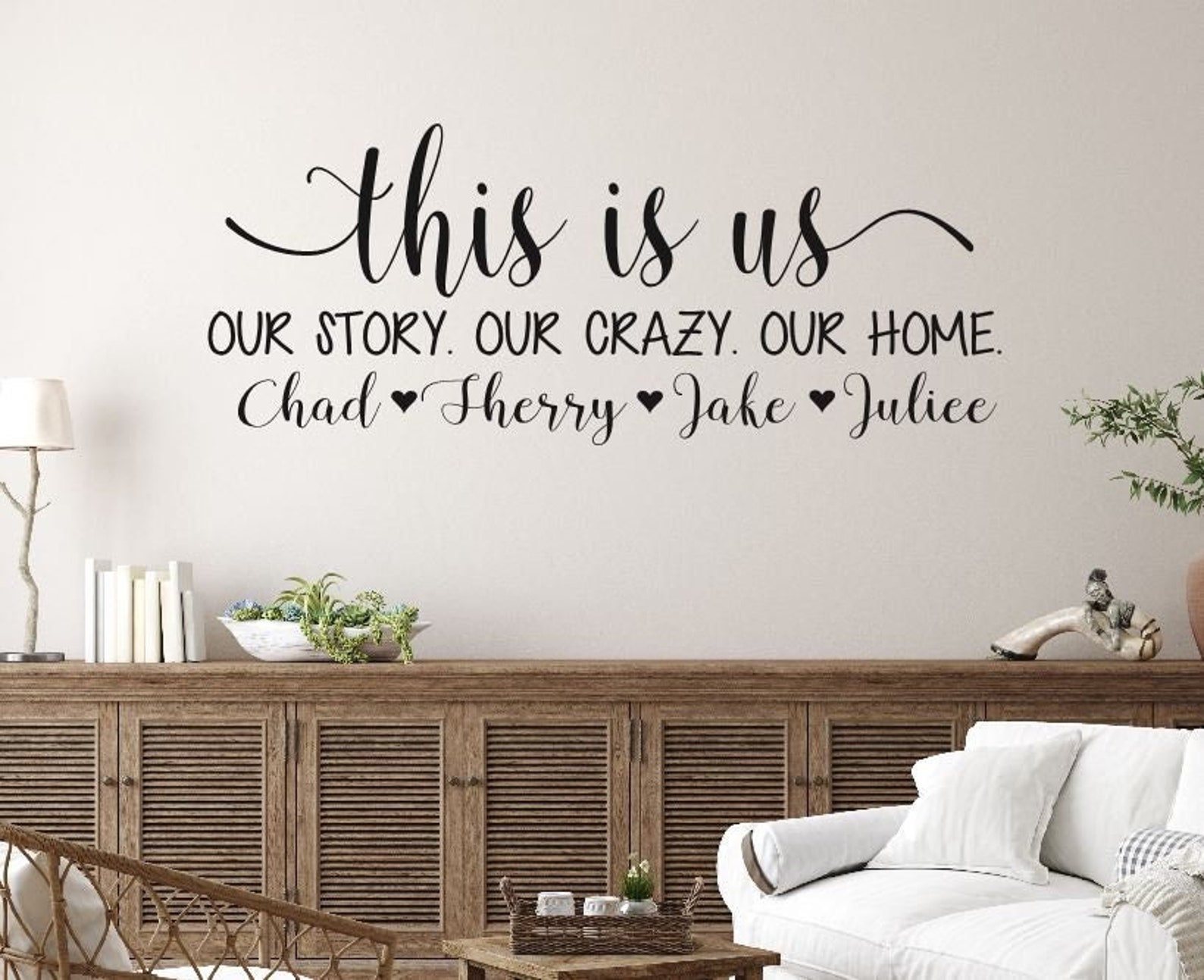 This is Us Custom Family Names Vinyl Wall Decal Home Decor Family Vinyl ...