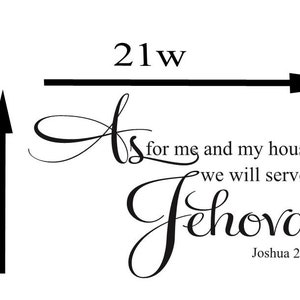 Buy Joshua 24:15 As For Me And My House We Will Serve The Lord, Vinyl Decal, Entry Way, Living Room, Bible Verse, Vinyl Wall Decal JOS24V15-0007 Online In India