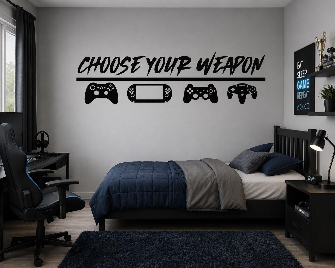 Choose Your Weapon Video Game Decal Gammer Wall Decal Vinyl Wall ...