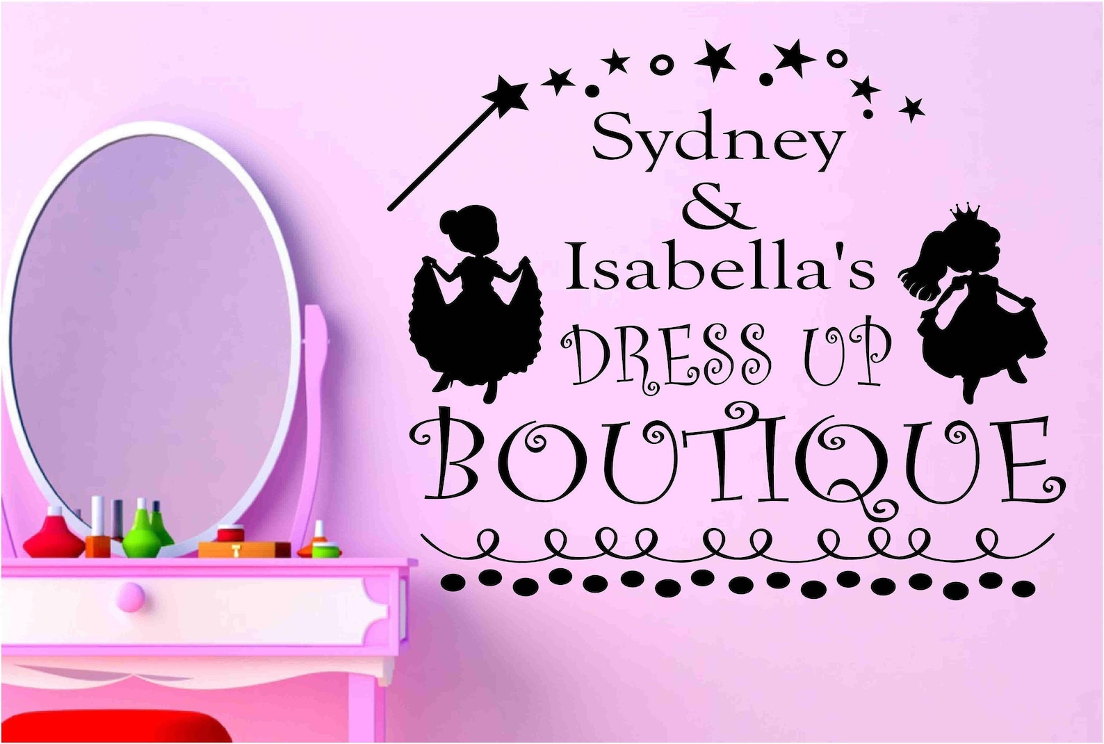 Personalized Decal Dress up Boutique Wall Decal Nursery Vinyl Etsy