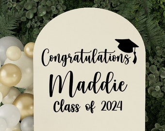 Graduation Decal for Sign Making Congratulations Class of 2024 Graduate Sign for Balloon Arch or Entryway Vinyl Decal Graduation Party-S-176