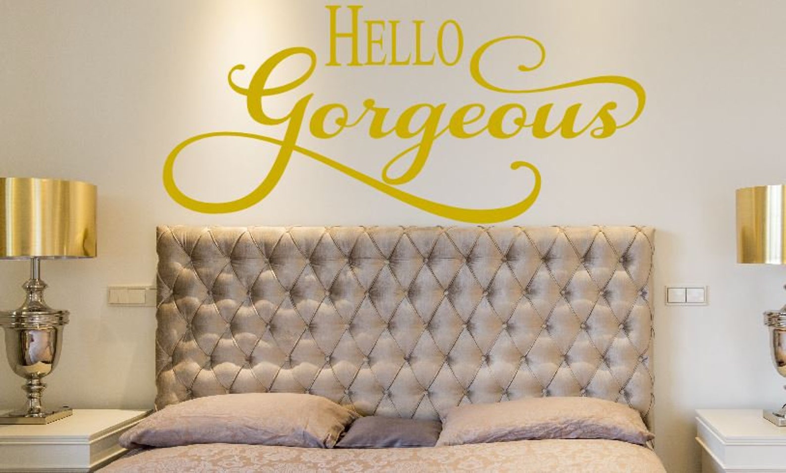 Hello Wall Decal Hello Wall Decor Bathroom Etsy