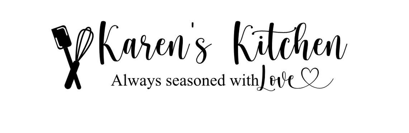 Personalized Kitchen Wall Decal Sticker Custom Name Wall Art Etsy