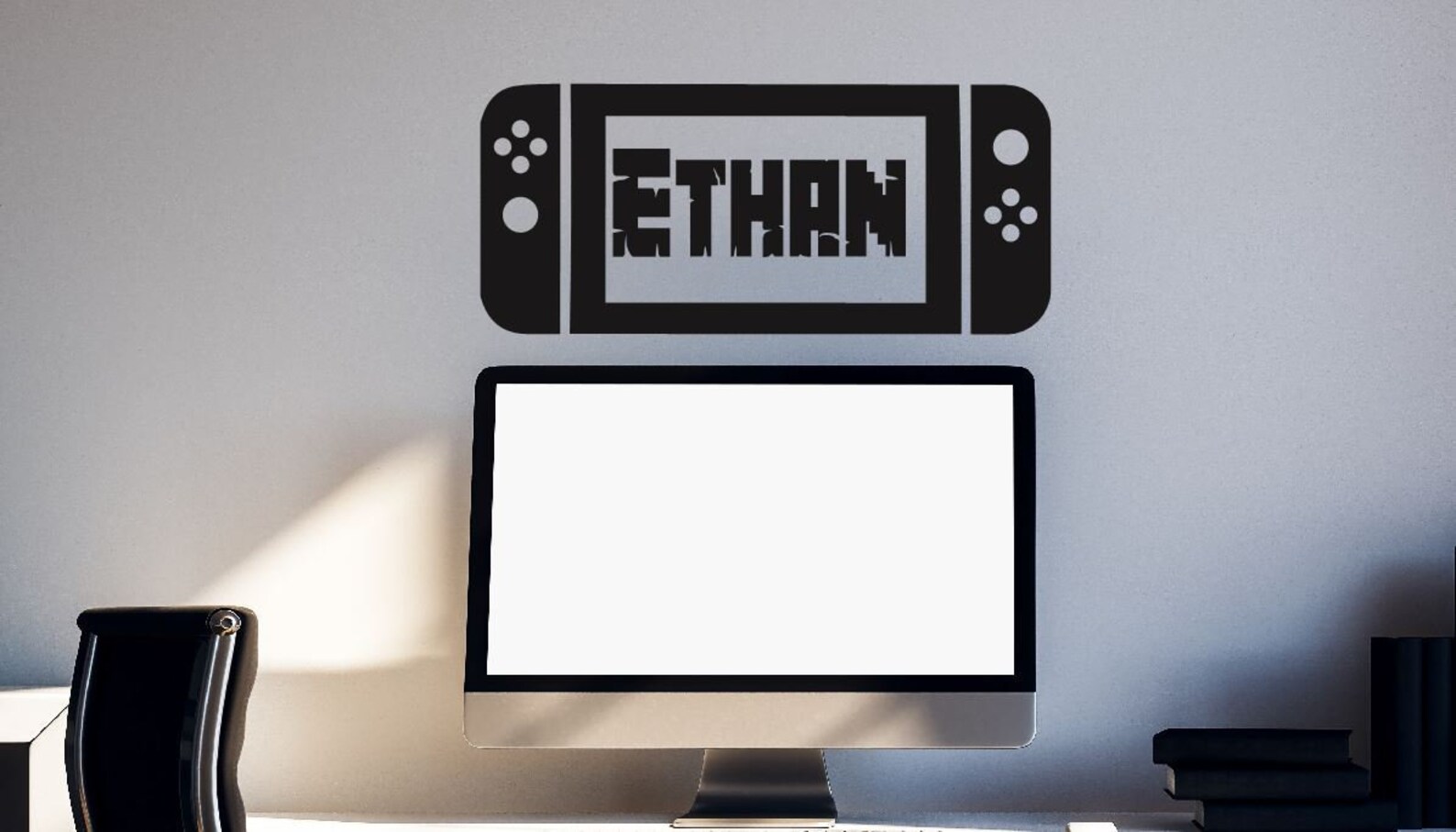 Personalized Gaming Wall Decal Video Game Decor Custom Name Etsy