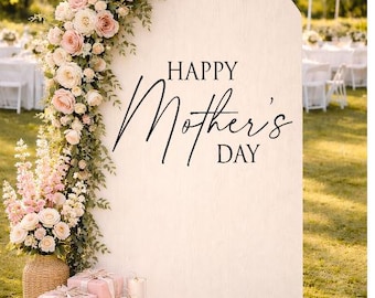 Happy Mother's Day Decal for Balloon Arch Sign Mother's Day Brunch Sign Mother's Day Event Vinyl Decal for Party Party Decal For Walls