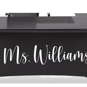 Teacher Name Personalized Teacher desk decal Name Sign classroom decor vinyl wall decal teacher decal growth mindset custom name-S-127