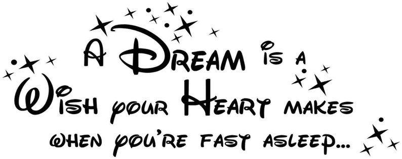 A dream is a wish your heart makes Walt Disney Quote Wall | Etsy