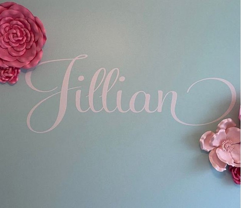 Cursive Jillian Example Personalized Cursive Name Wall Decal, Nursery Decor - Etsy