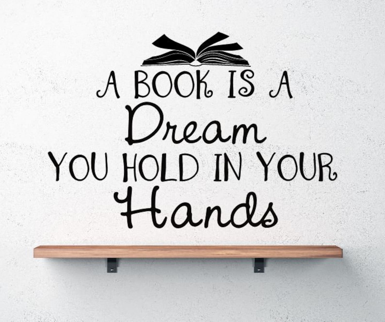 A book is a dream you hold in your hands School Library Etsy