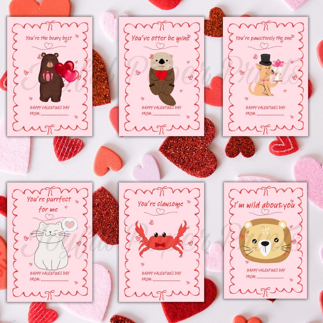 Valentine's Day Printable Cards for Teachers/ Classroom - Etsy