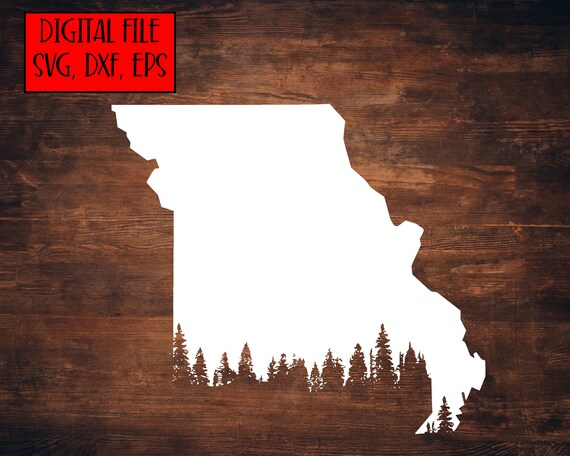Digital File missouri State Silhouette With Tree Line Cut | Etsy