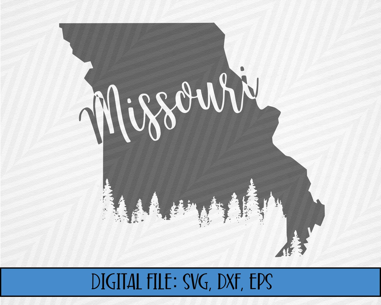 Digital File missouri State Silhouette With Tree Line Cut - Etsy