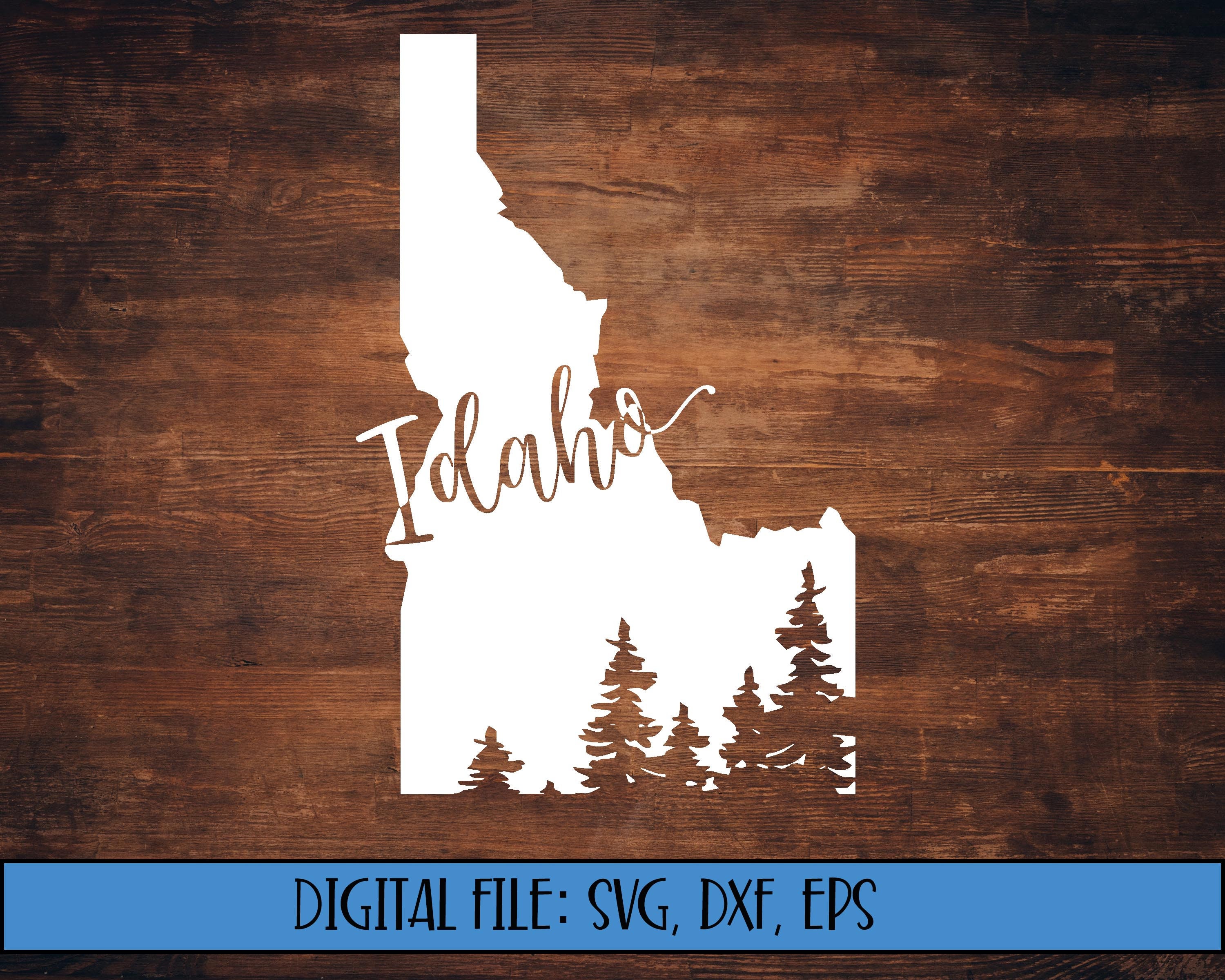 svg, dxf, eps Alaska Trees svg Cut File Alaska Forest Alaska State Silhouette with Tree Line Digital File - Alaska State SVG File