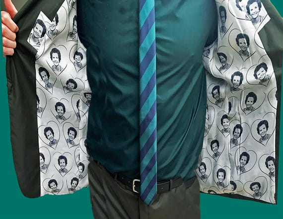 Custom Photo Repeat Pattern Suit Lining: Silk or Poly Satin