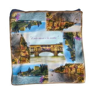 12th Anniversary or Birthday Gift Silk Scarf and Pocket Square with Italy Photos Printed/Now Available by Artist image 5