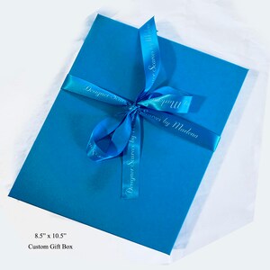 Custom Gift Box Includes Certificate of Authenticity, Care Card/Exclusively for Designer Scarves by Marlena Scarves image 3