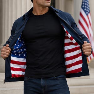 American Flag Womens Jacket - Etsy