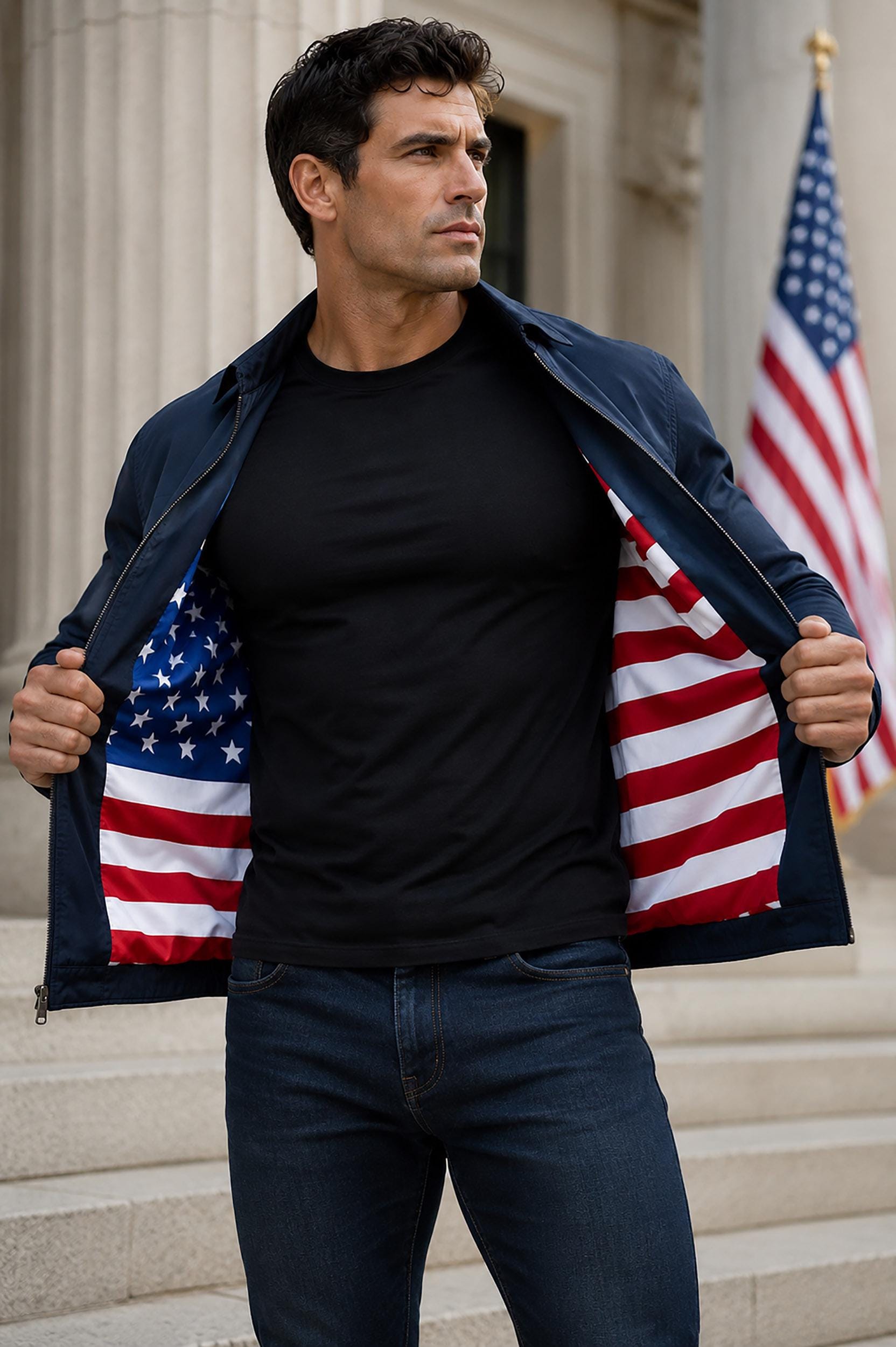 American Flag Womens Jacket - Etsy