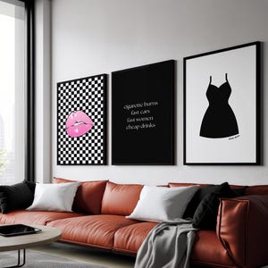 Emo Pop Punk Wall Art Set – “My First Kiss” Digital Download (6 Sizes)
